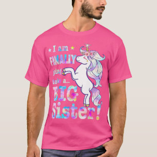 Camiseta Finalmente, serei uma grande irmã, um unicórnio fo
