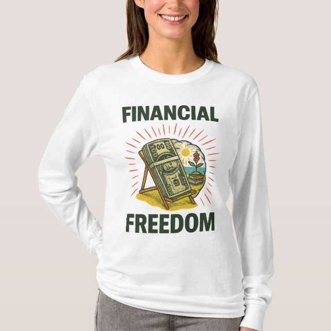 Camiseta Financial Freedom Beach Chair for Wealth Builders (Frente)