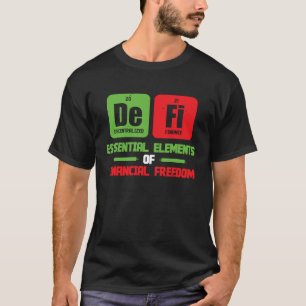 Camiseta Financiamento Descentralizado do Cryptocurrency do