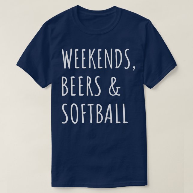 Camiseta Finas De Semana Cerveja E Softball I (Frente do Design)