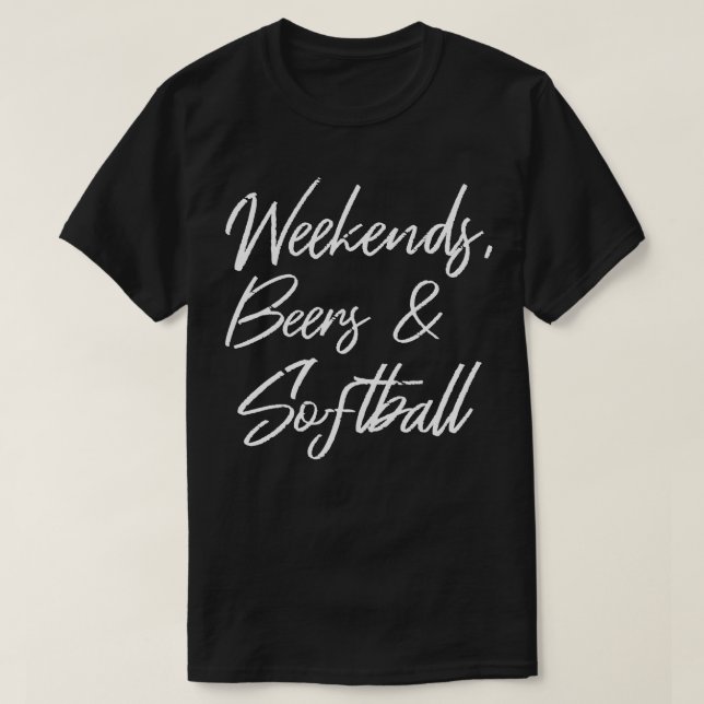 Camiseta Finas De Semana Cerveja E Softball III 4 (Frente do Design)