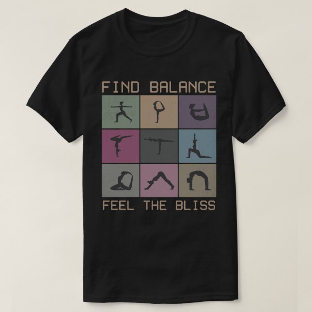 Camiseta Find Balance, Feel the Bliss (Frente do Design)