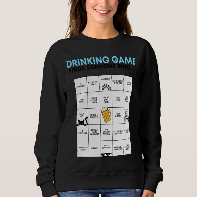 Camiseta Find someone who   Drinking Game (Frente)