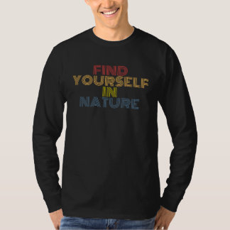 Camiseta Find Yourself In Nature hiking camping retro vinta