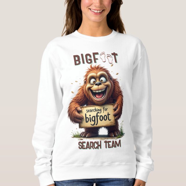 Camiseta Finding Bigfoot Sasquatch Selfie Black (Frente)