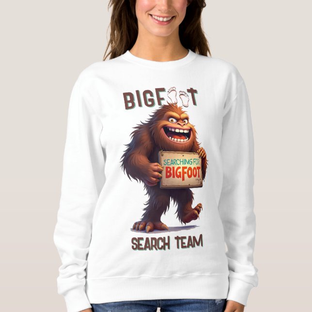 Camiseta Finding Bigfoot Sasquatch Selfie Black (Frente)