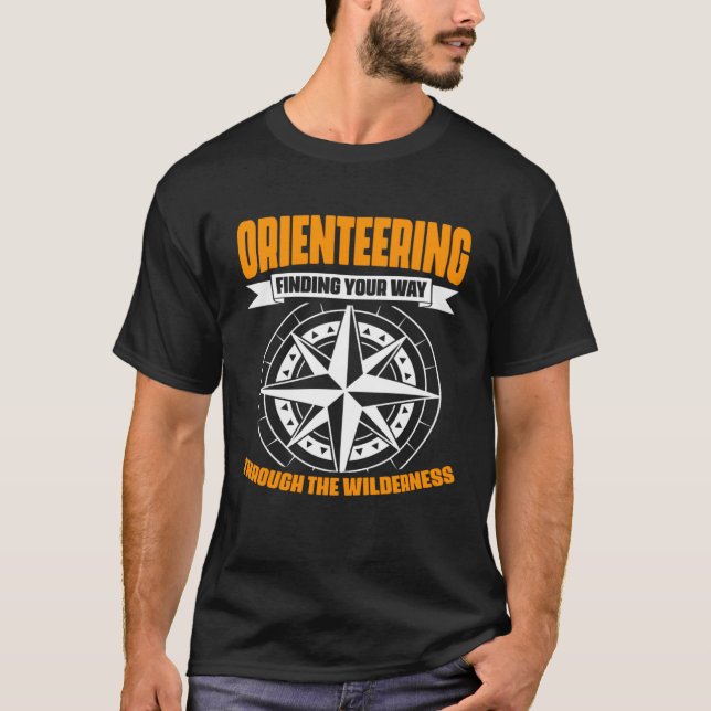 Camiseta Finding Your Way Orienteer Compass Hiking Orientee (Frente)