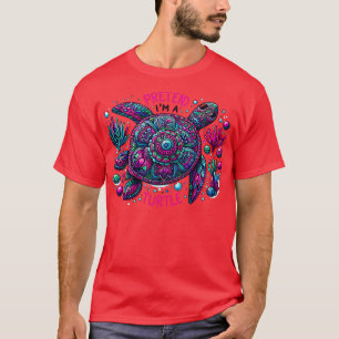 Camiseta Finge-Me Um Design 3 Engraçado De Tartaruga Fácil