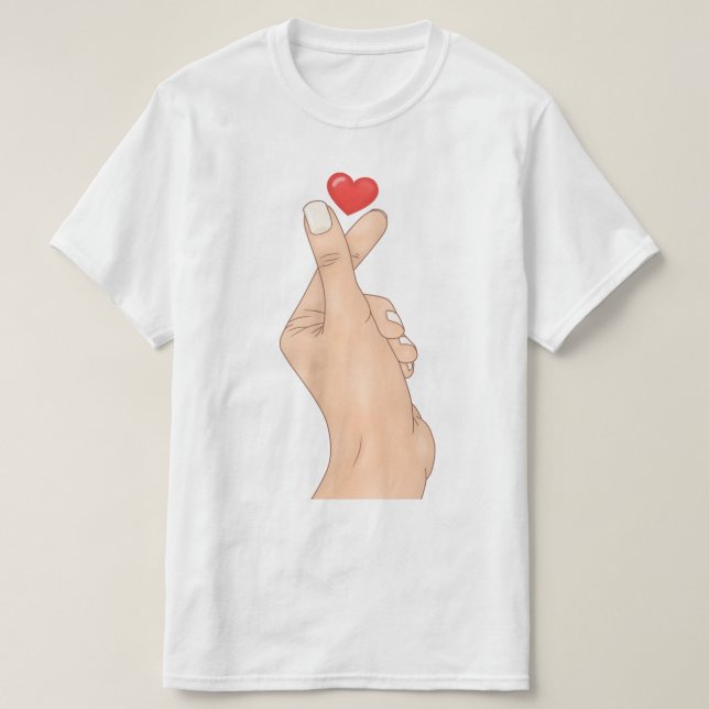 Camiseta Finger Heart Hand (Frente do Design)