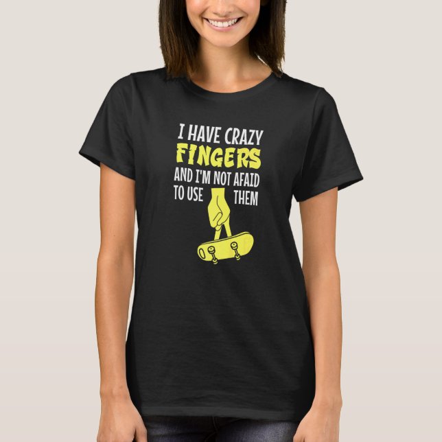 Camiseta Fingerboard Dinger Skateboard Fingerboard Qu (Frente)