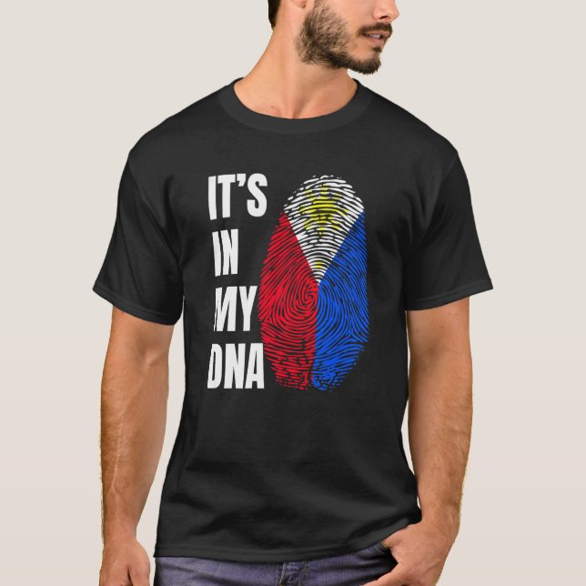Camiseta Fingerprint DNA Biometry Flag Philippines   (Frente)