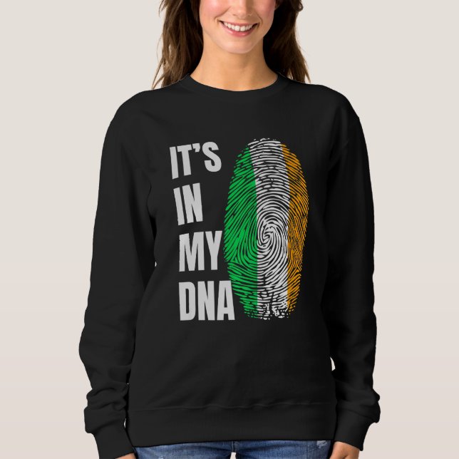 Camiseta Fingerprint DNA Biometry Irish Flag Ireland   (Frente)