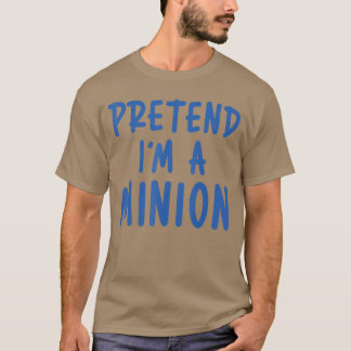 Camiseta Fingir Fantasia Minion Fantasia Família Preguiçoso