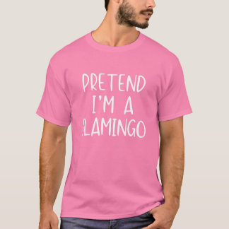 Camiseta Fingir Figurino Flamingo Halloween Preguiçoso Últi