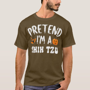 Camiseta Fingir-Me A Shh Tzu Halloween Homens Mulheres