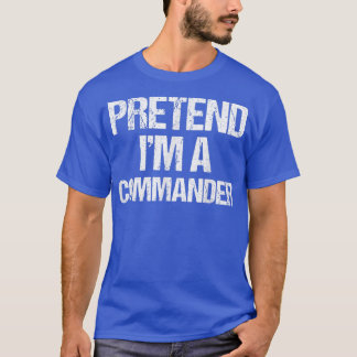 Camiseta Fingir-me como Comandante Costume Engraçado Hallow