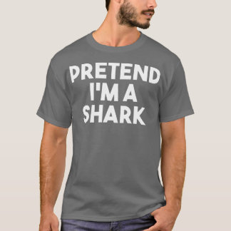 Camiseta Fingir-me de uma fantasia de Halloween preguiçosa