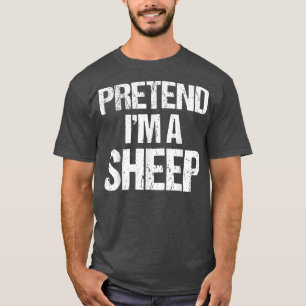 Camiseta Fingir-Me Um Figurino De Ovelha Engraçado, Preguiç