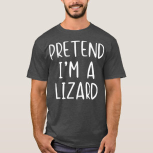 Camiseta Fingir o Figurino de Lizard no Halloween, preguiç