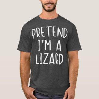 Camiseta Fingir o Figurino de Lizard no Halloween, preguiço