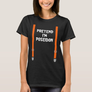 Camiseta Fingir que sou a Festa de Poseidon Lazy Halloween