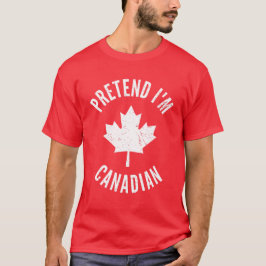 Camiseta Fingir que sou canadense no dia das bruxas canaden
