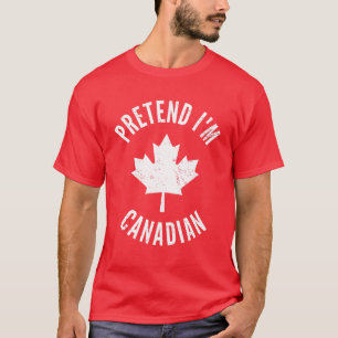 Camiseta Fingir que sou canadense no dia das bruxas canaden