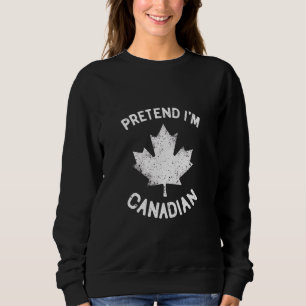 Camiseta Fingir que sou canadense no dia do Canadá