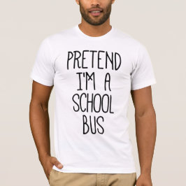 Camiseta Fingir que sou Dia de as Bruxas engraçado de ônibu