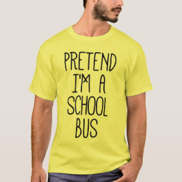 Camiseta Fingir que sou Dia de as Bruxas engraçado de ônibu