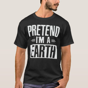 Camiseta Fingir que sou Terra Traje Fácil de Halloween Engr