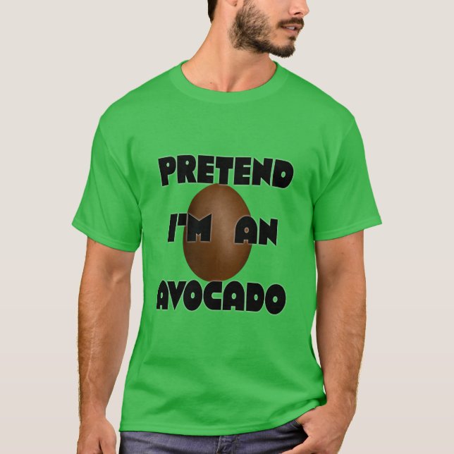 Camiseta Fingir que sou um Avocado, Dia de as Bruxas engraç (Frente)