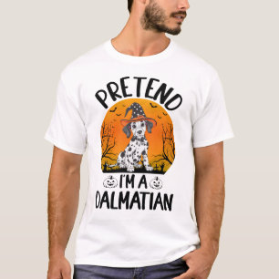 Camiseta Fingir que sou um cachorro dálmata no Halloween (3
