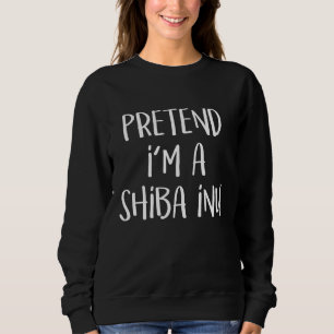 Camiseta Fingir Que Sou Um Cachorro Shiba Inu Costume Engra