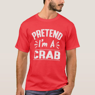 Camiseta Fingir que sou um Caranguejo Fácil Par de Figurino