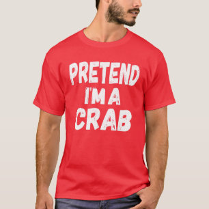 Camiseta Fingir que sou um caranguejo no Halloween.