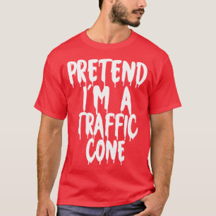 Camiseta Fingir Que Sou Um Cone De Tráfego Casais De Hallow