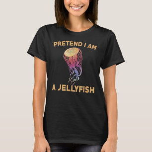 Camiseta Fingir Que Sou Um Costume De Água-Viva Amor Animal