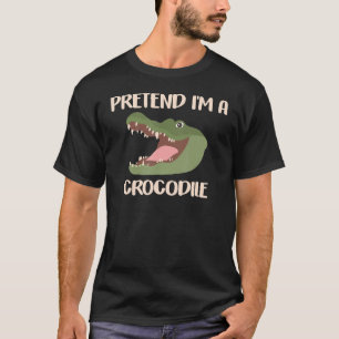 Camiseta Fingir que sou um Crocodilo Teeth para Crocodilo