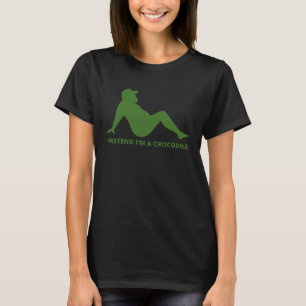 Camiseta Fingir que sou um crocodilo, um simples e fácil Di