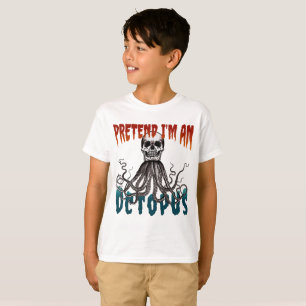 CAMISETA FINGIR QUE SOU UM CUSTO DE DIA DE AS BRUXAS ENGRAÇ
