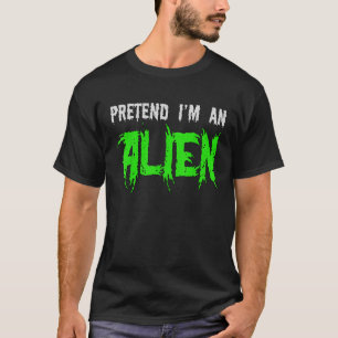 Camiseta Fingir que sou um Dia de as Bruxas engraçado Alien