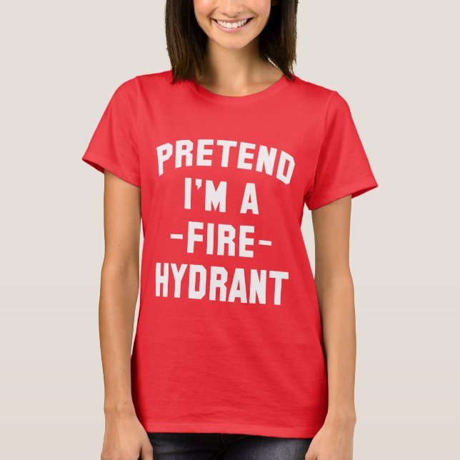 Camiseta Fingir que sou um Dia de as Bruxas engraçado de hi (Frente)