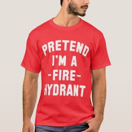 Camiseta Fingir que sou um Dia de as Bruxas engraçado de hi