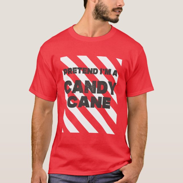 Camiseta Fingir que sou um doce doce, doce de Natal engraça (Frente)
