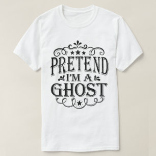 Camiseta Fingir que sou um fantasia de Halloween fácil e pr