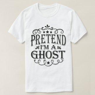 Camiseta Fingir que sou um fantasia de Halloween fácil e pr