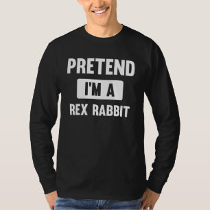Camiseta Fingir que sou um fato de coelho Rex para o Hallow