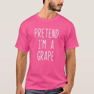Camiseta Fingir que sou um Fecho de Uva no Halloween Fácil