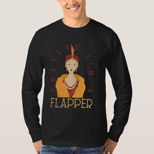 Camiseta Fingir que sou um Flapper Bobbed Hair Subcultura H (Frente)